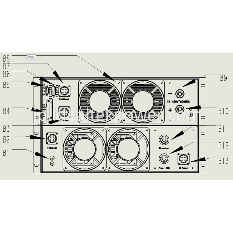 High Power High Voltage Charging Power Supplies Back Panel